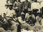Japanese Photograph WW2 Nanking Teen Boys Manchuria Bones Skull Sepia PH201