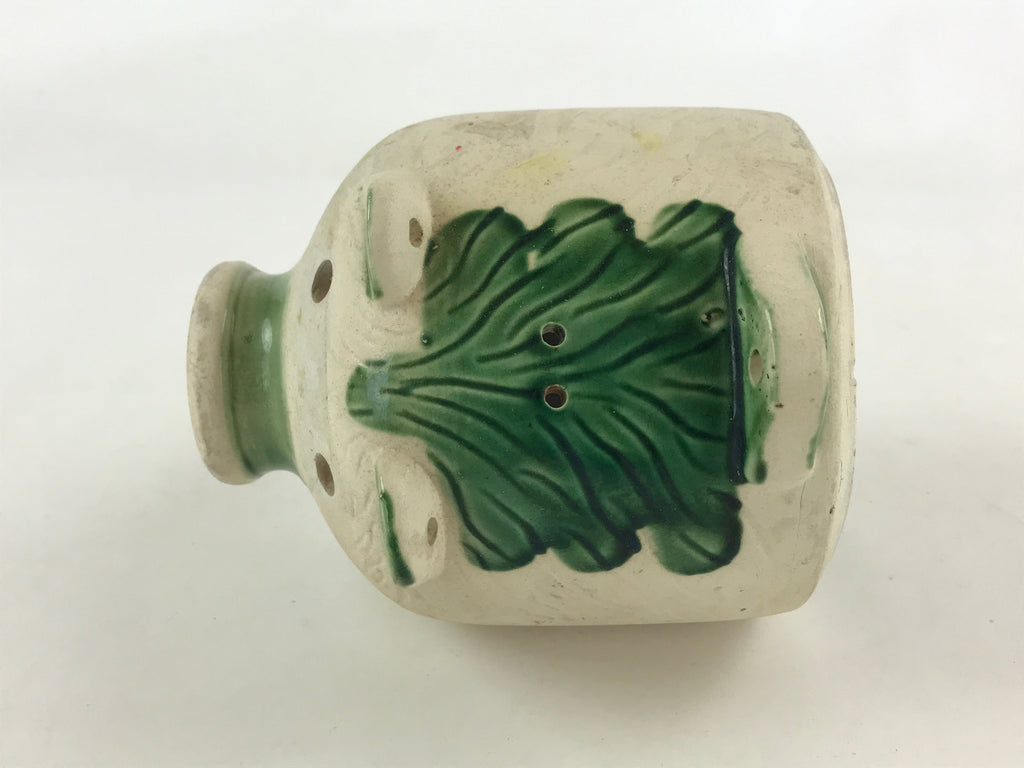 Japanese Pig Kayariki Incense Burner Vtg Kayari Buta Senko Green Beige JK565