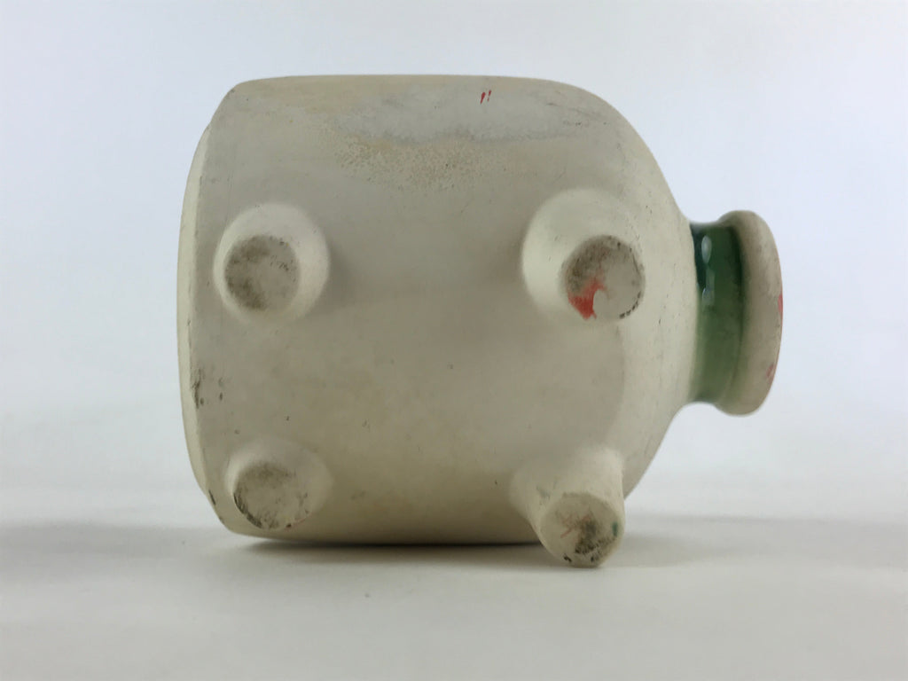 Japanese Pig Kayariki Incense Burner Vtg Kayari Buta Senko Green Beige JK565