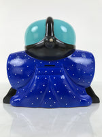 Japanese Plaster Fukusuke Doll Piggy Bank Statue Lucky Charm Vtg Okimono ST82