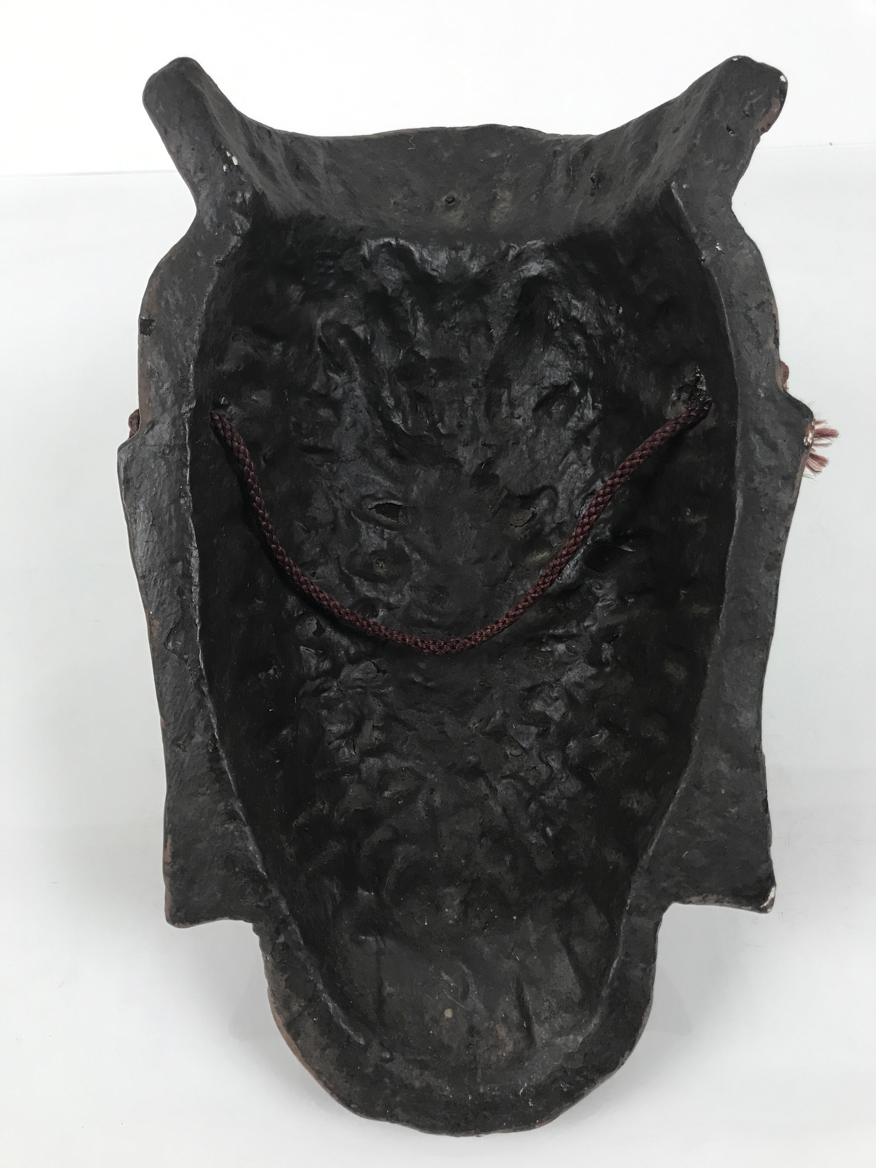 Japanese Plaster Kannon Maitreya Bodhisattva Mask Vtg Buddhist Wall Decor OM95
