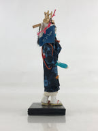 Japanese Plaster Kimono Lady Doll Kyo Ningyo Flower Dance Praying Rain BD887