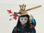 Japanese Plaster Kimono Lady Doll Kyo Ningyo Flower Dance Praying Rain BD887
