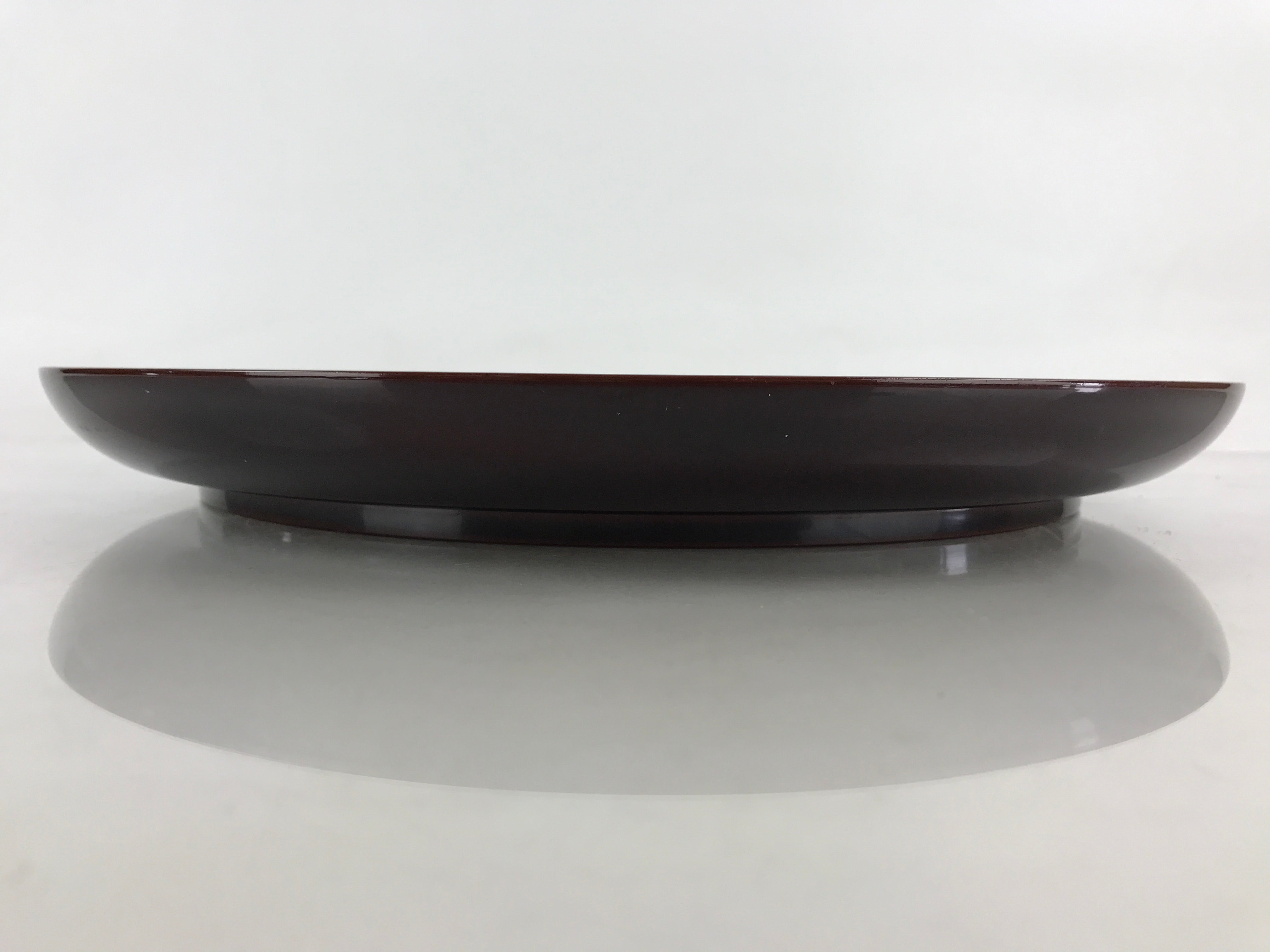 Japanese Plastic Resin Serving Tray Vtg Large Obon Dark Brown Round Tea UR891