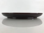 Japanese Plastic Resin Serving Tray Vtg Large Obon Dark Brown Round Tea UR891