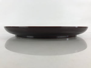 Japanese Plastic Resin Serving Tray Vtg Large Obon Dark Brown Round Tea UR891