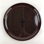 Japanese Plastic Resin Serving Tray Vtg Large Obon Dark Brown Round Tea UR891