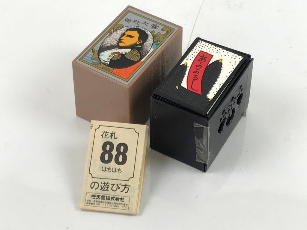 Japanese Playing Cards Hanafuda Game Vtg Nintendo Plastic Boxed Karuta JK699