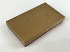 Japanese Pleather Woven Fabric Clutch Wallet Vtg Gamaguchi Clasp Blue Beige KB84