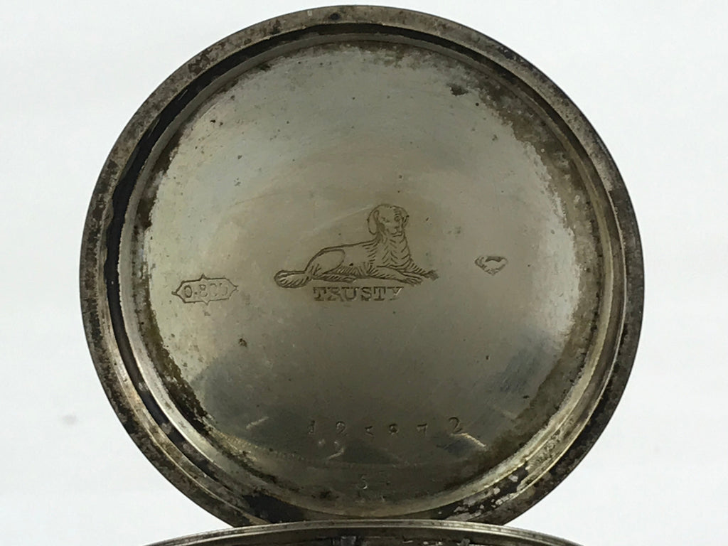 Japanese Pocket Watch Vtg Kaichu-Dokei Open Face Type Standard Style Silver JK54