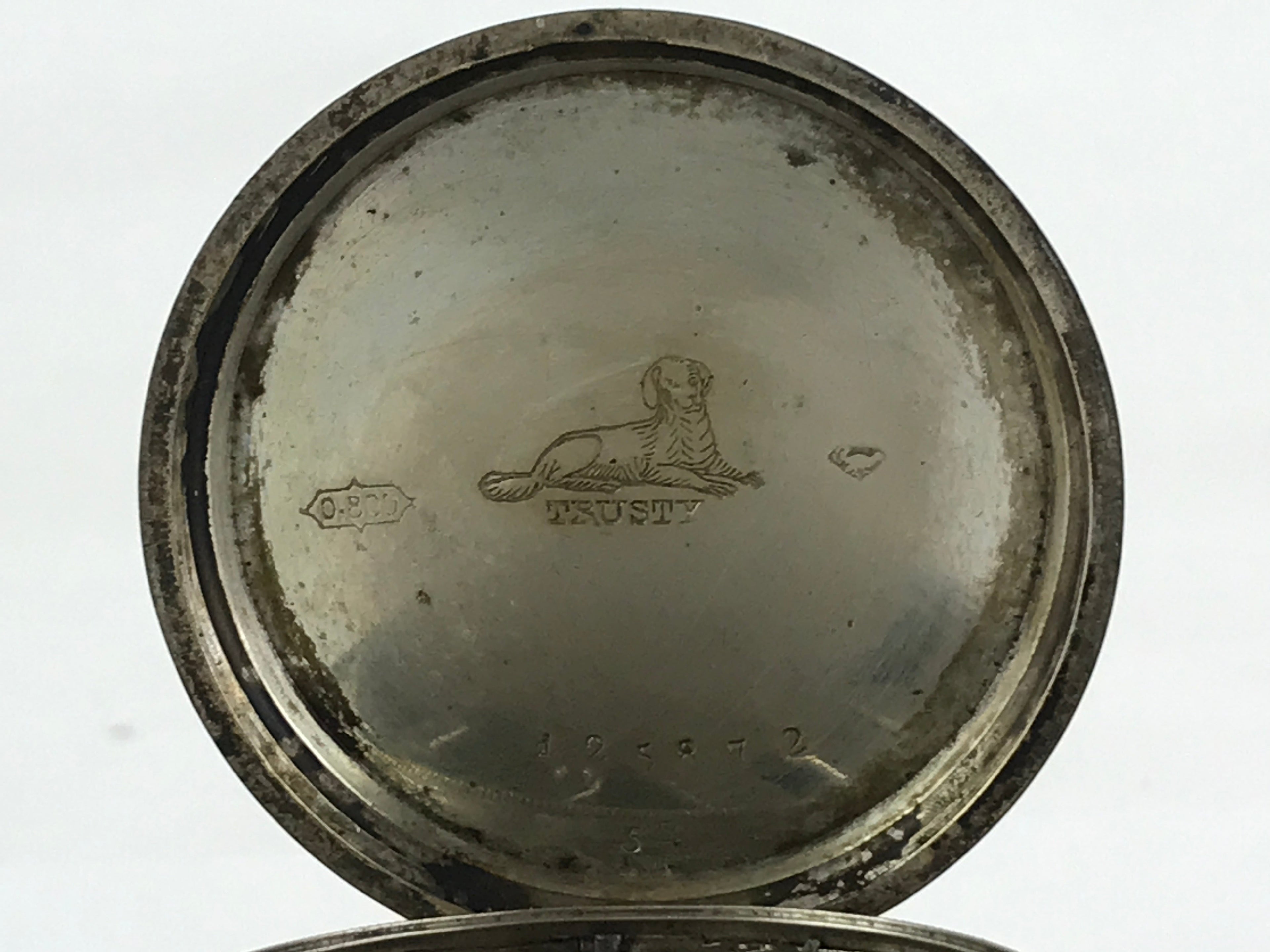 Japanese Pocket Watch Vtg Kaichu-Dokei Open Face Type Standard Style Silver JK54
