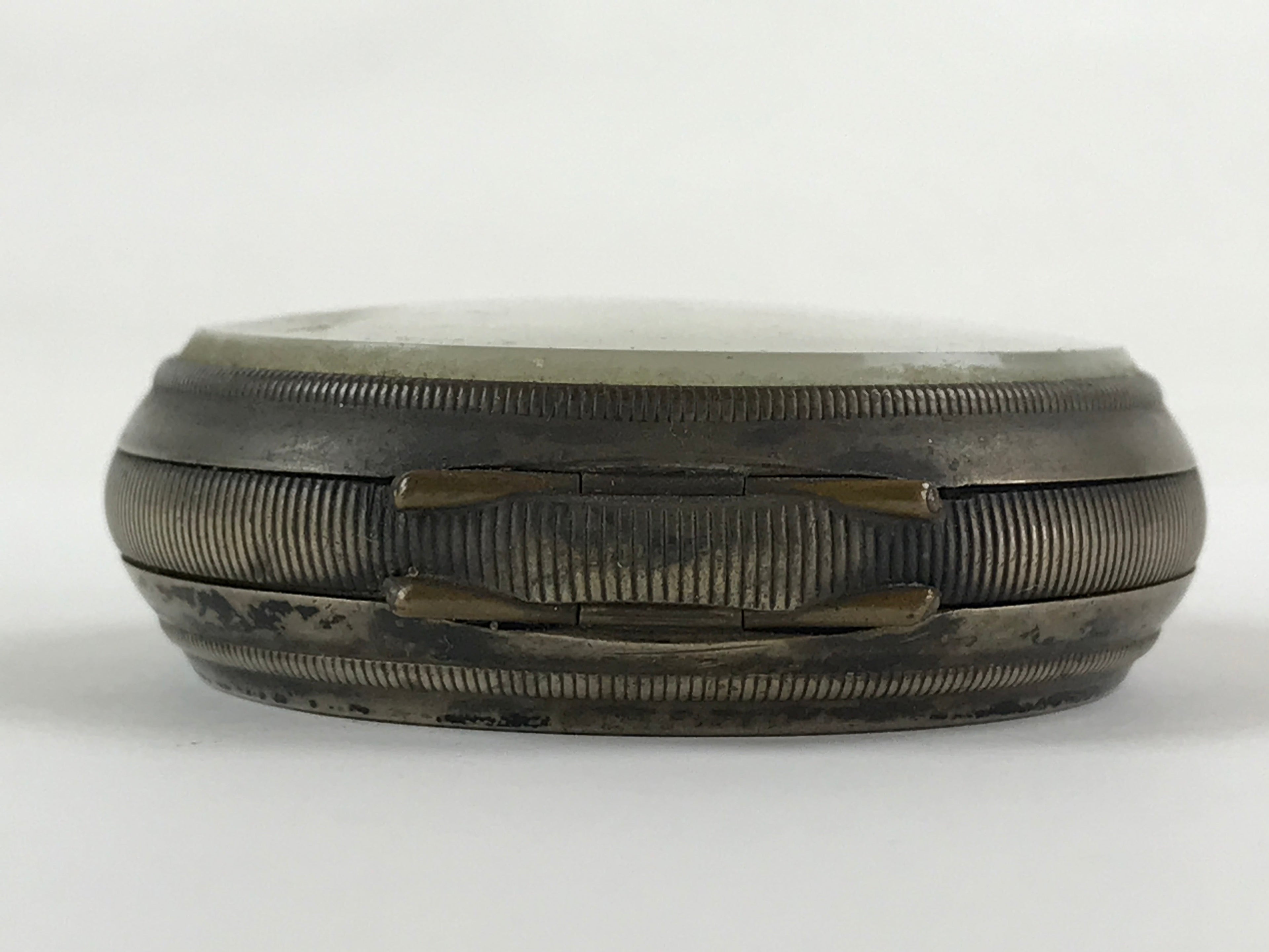 Japanese Pocket Watch Vtg Kaichu-Dokei Open Face Type Standard Style Silver JK54