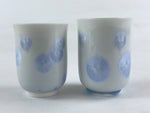 Japanese Porcelain 2pc Teacups Keikichi Japan Kyo Ware Crystal Glaze Vtg Yunomi