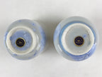 Japanese Porcelain 2pc Teacups Keikichi Japan Kyo Ware Crystal Glaze Vtg Yunomi