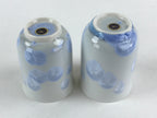 Japanese Porcelain 2pc Teacups Keikichi Japan Kyo Ware Crystal Glaze Vtg Yunomi