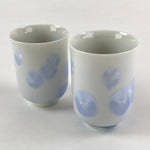 Japanese Porcelain 2pc Teacups Keikichi Japan Kyo Ware Crystal Glaze Vtg Yunomi