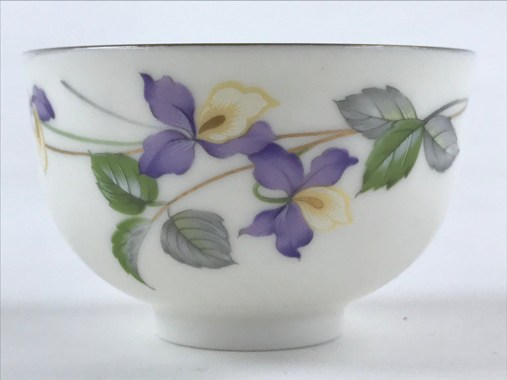 Japanese Porcelain 5 Teacups Set Vtg White Yunomi For Summer Kyusu Sencha PX694