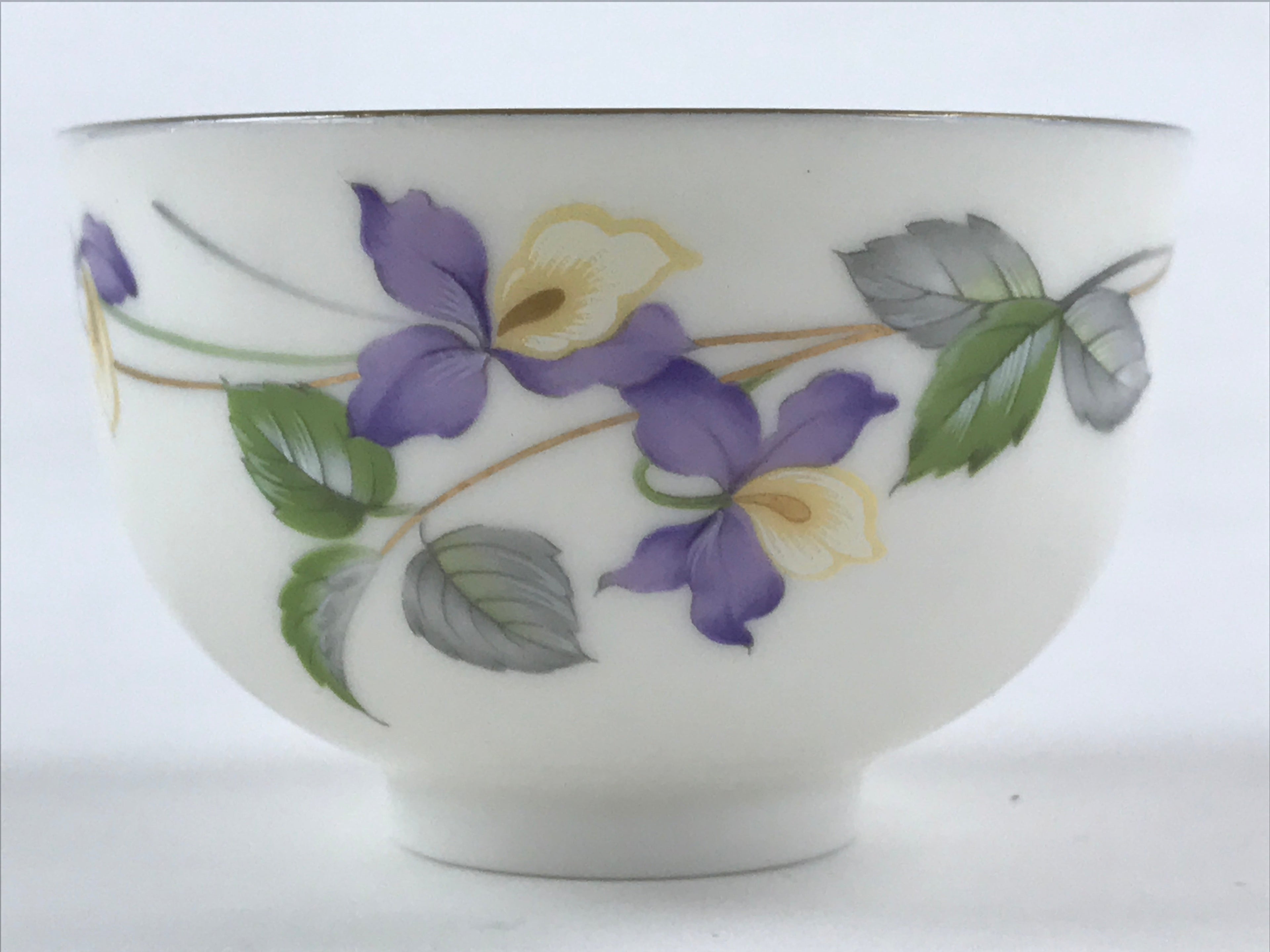 Japanese Porcelain 5 Teacups Set Vtg White Yunomi For Summer Kyusu Sencha PX694