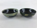 Japanese Porcelain 5pc Bowl Kobachi Black Brown Leaf Yuteki Tenmoku Glaze PX699