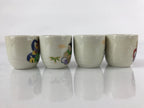 Japanese Porcelain 7 Luck Gods Sake Cup Set Vtg Tsubomi Ochoko Guinomi G153