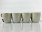 Japanese Porcelain 7 Luck Gods Sake Cup Set Vtg Tsubomi Ochoko Guinomi G153