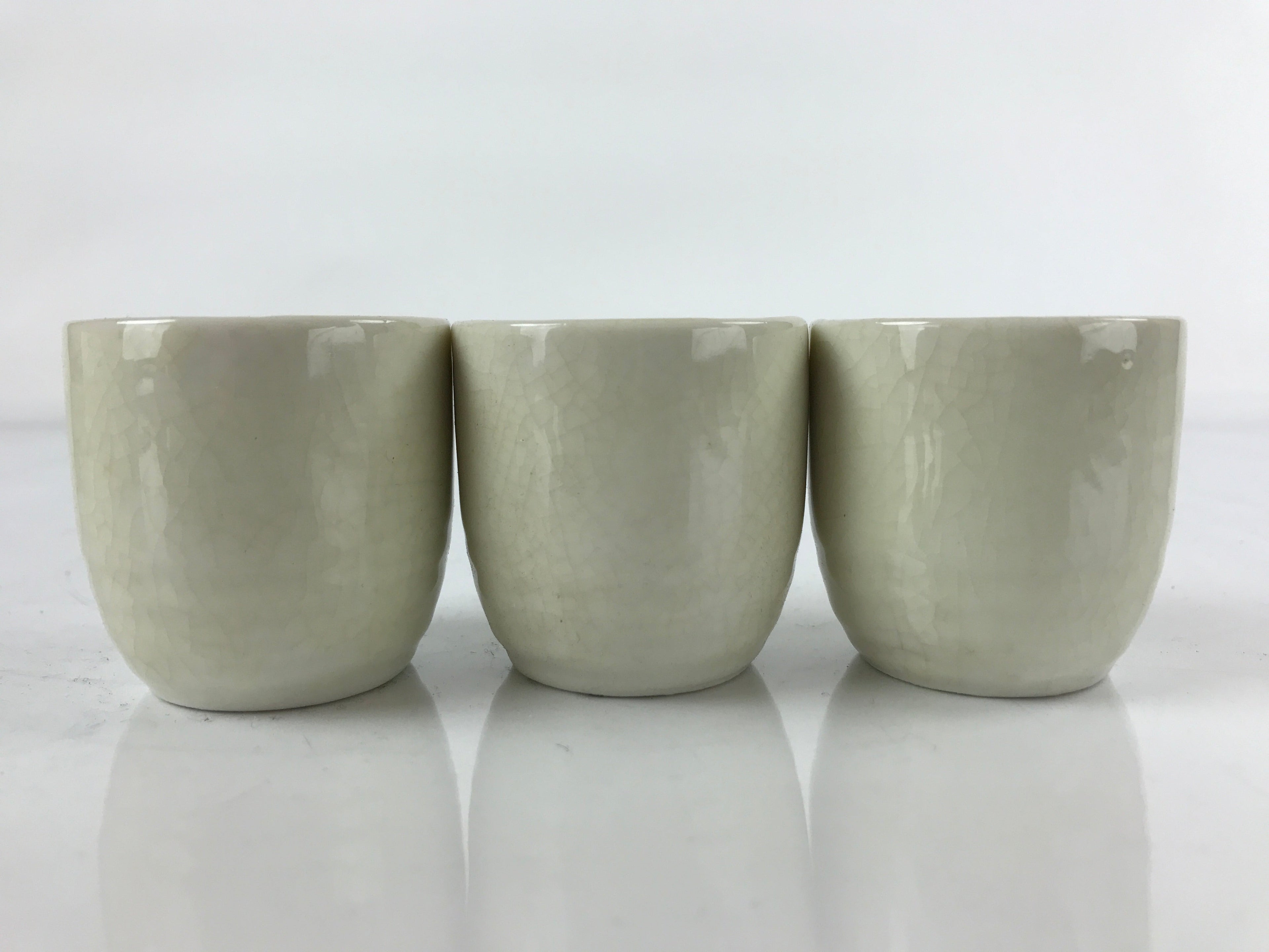 Japanese Porcelain 7 Luck Gods Sake Cup Set Vtg Tsubomi Ochoko Guinomi G153