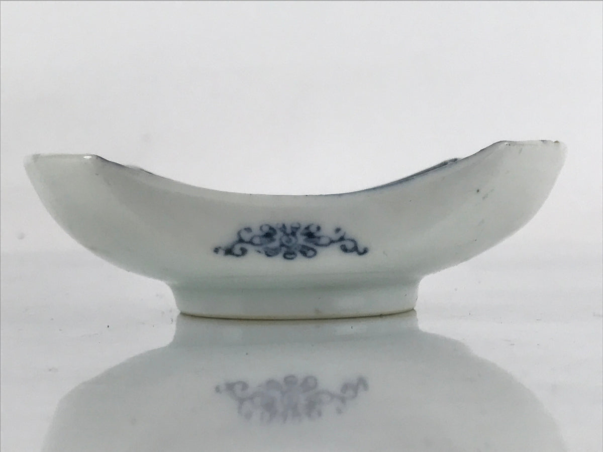 Japanese Porcelain Arita Imari Small Plate Mamezara Vtg Garden Bridge PY907