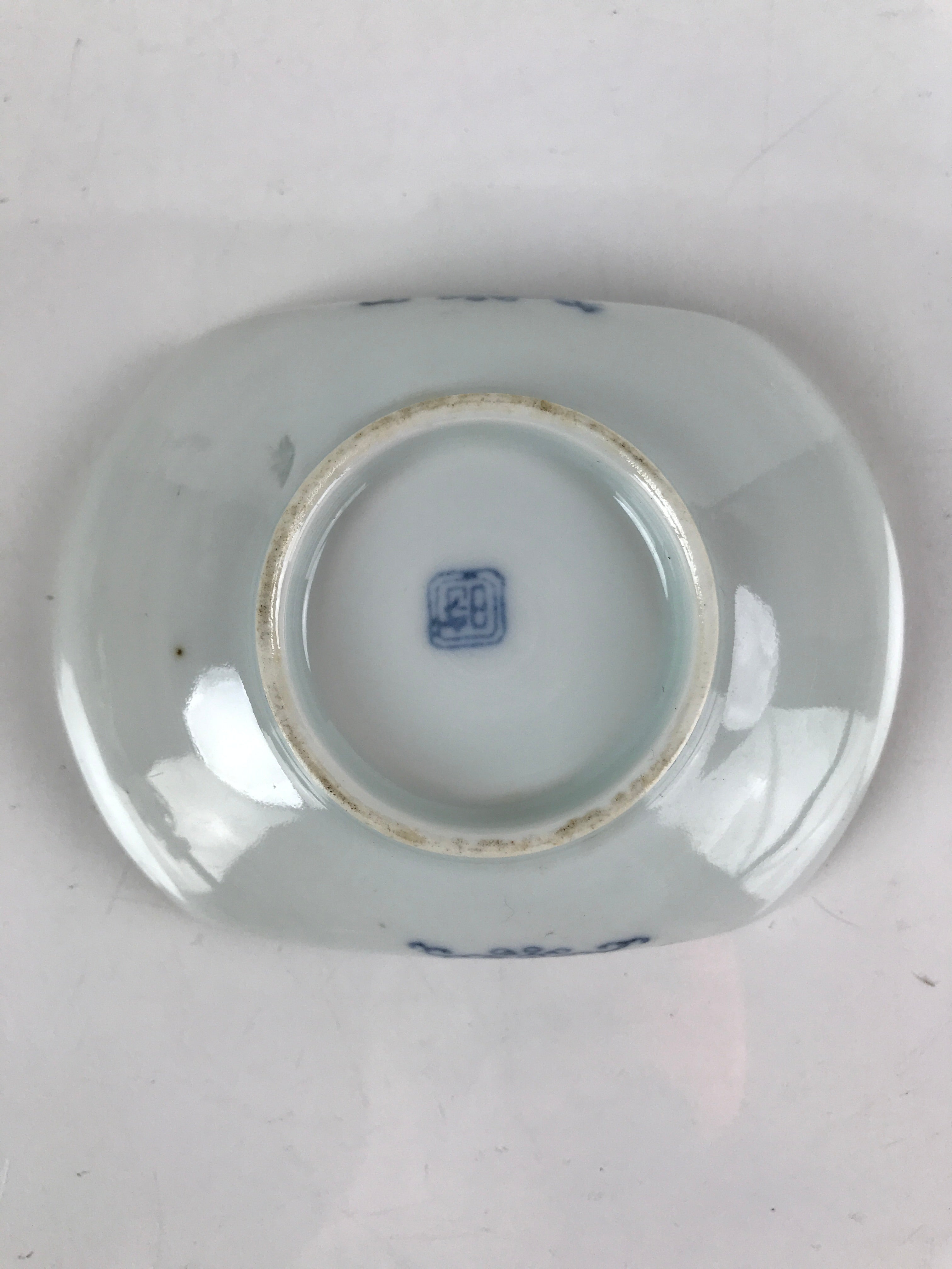 Japanese Porcelain Arita Imari Small Plate Mamezara Vtg Garden Bridge PY911