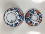 Japanese Porcelain Arita Ware Lidded Bowl Owan Vtg Pottery White Blue Peony Y421