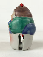 Japanese Porcelain Bell Dorei Vtg Kutani Ware 7 Lucky Gods Daikokuten DR504