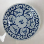 Japanese Porcelain Bowl Kobachi Vtg Side Dish Blue White Rabbits Usagi PY945