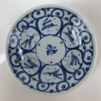 Japanese Porcelain Bowl Kobachi Vtg Side Dish Blue White Rabbits Usagi PY948