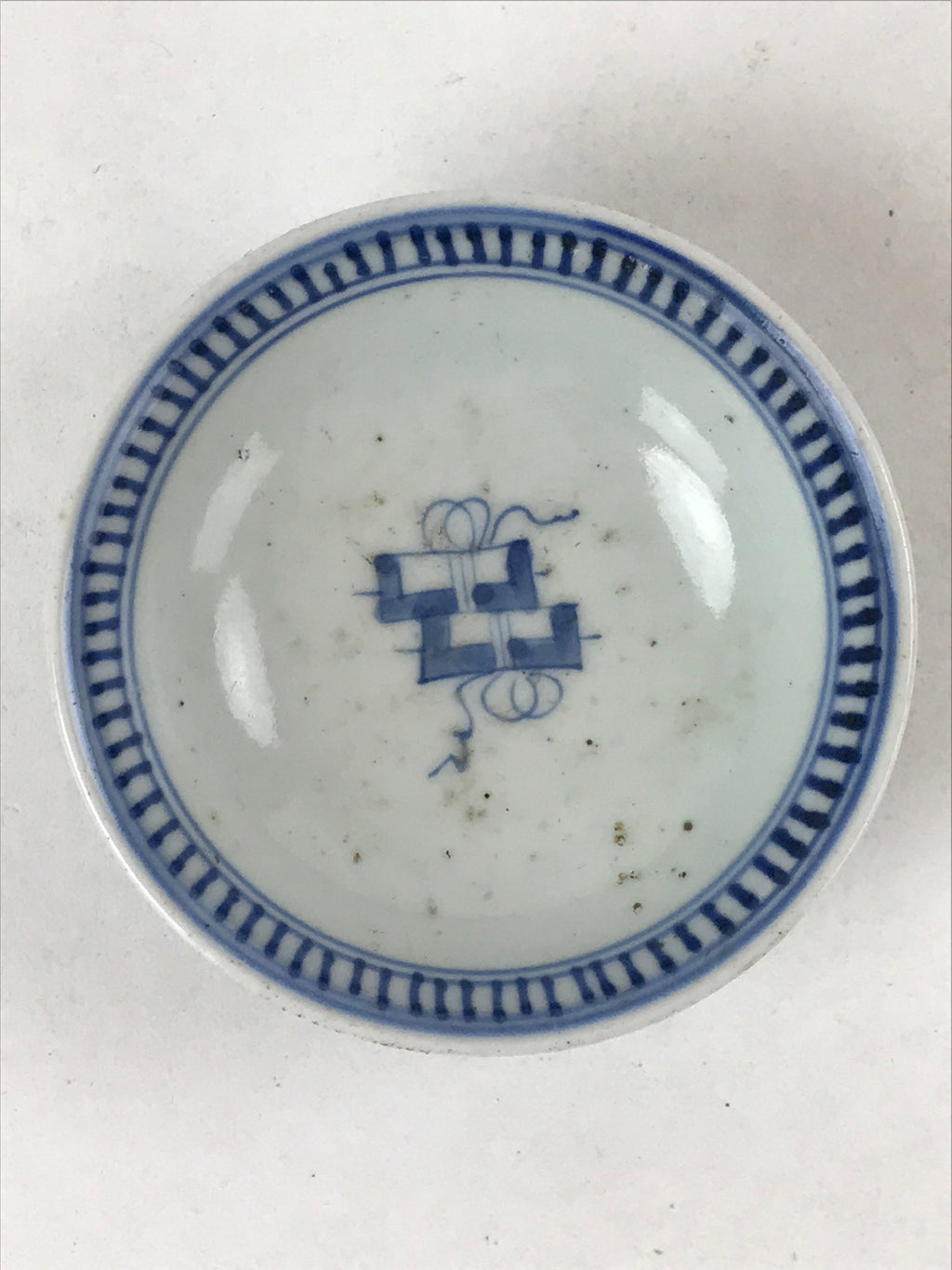 Japanese Porcelain Bowl Vtg Lidded Blue Birds Foliage Chawan Pottery PY496