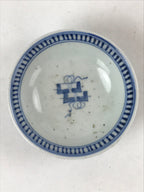 Japanese Porcelain Bowl Vtg Lidded Blue Birds Foliage Chawan Pottery PY496