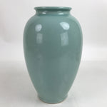 Japanese Porcelain Celadon Flower Vase Vtg Ikebana Kabin Blue Green Bamboo FK131