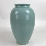 Japanese Porcelain Celadon Flower Vase Vtg Ikebana Kabin Blue Green Bamboo FK131