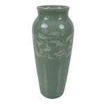 Japanese Porcelain Celadon Flower Vase Vtg Ikebana Kabin Green Leaf Seiji FK213