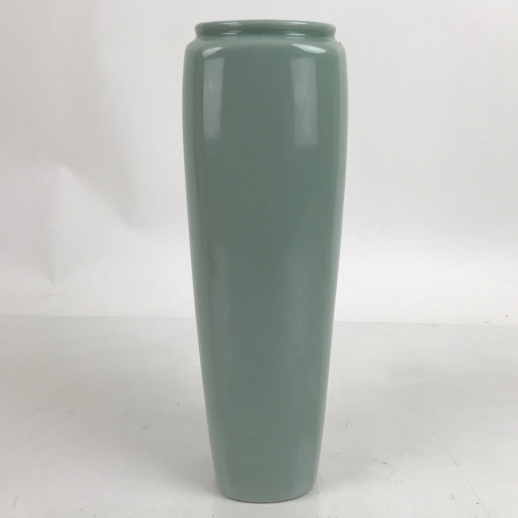 Japanese Porcelain Celadon Flower Vase Vtg Ikebana Tall Kabin Light Green FK123