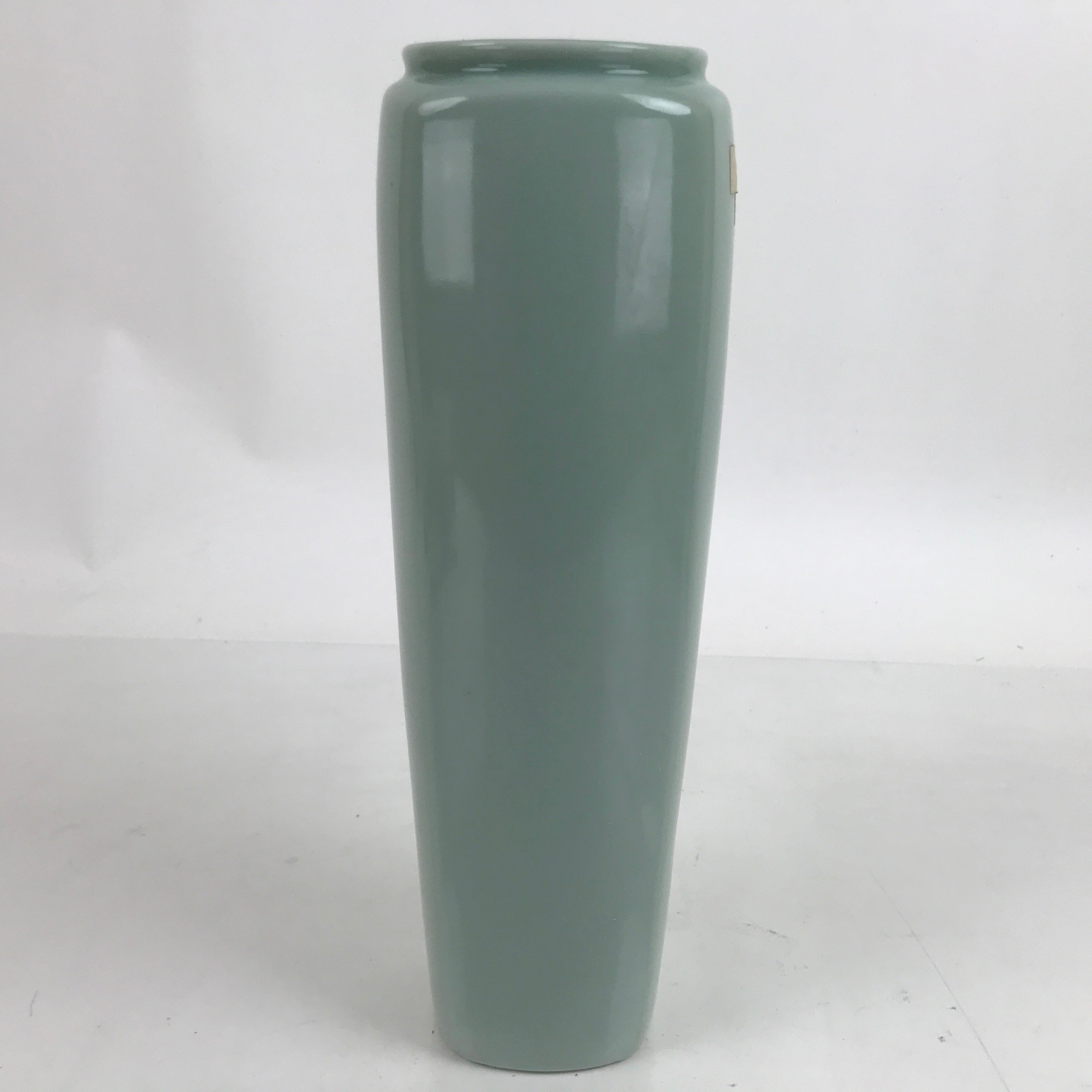 Japanese Porcelain Celadon Flower Vase Vtg Ikebana Tall Kabin Light Green FK123