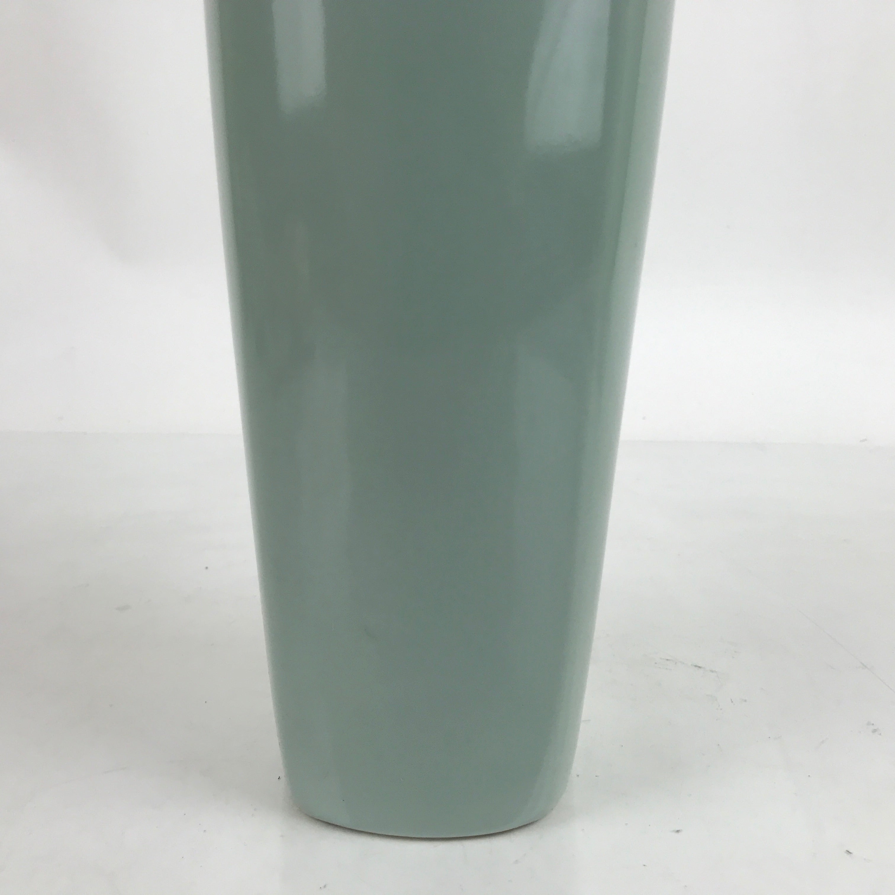 Japanese Porcelain Celadon Flower Vase Vtg Ikebana Tall Kabin Light Green FK123