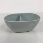 Japanese Porcelain Celadon Serving Bowl Vtg Two Section Seiji Green Hachi Y574