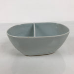 Japanese Porcelain Celadon Serving Bowl Vtg Two Section Seiji Green Hachi Y574