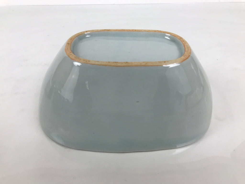 Japanese Porcelain Celadon Serving Bowl Vtg Two Section Seiji Green Hachi Y574