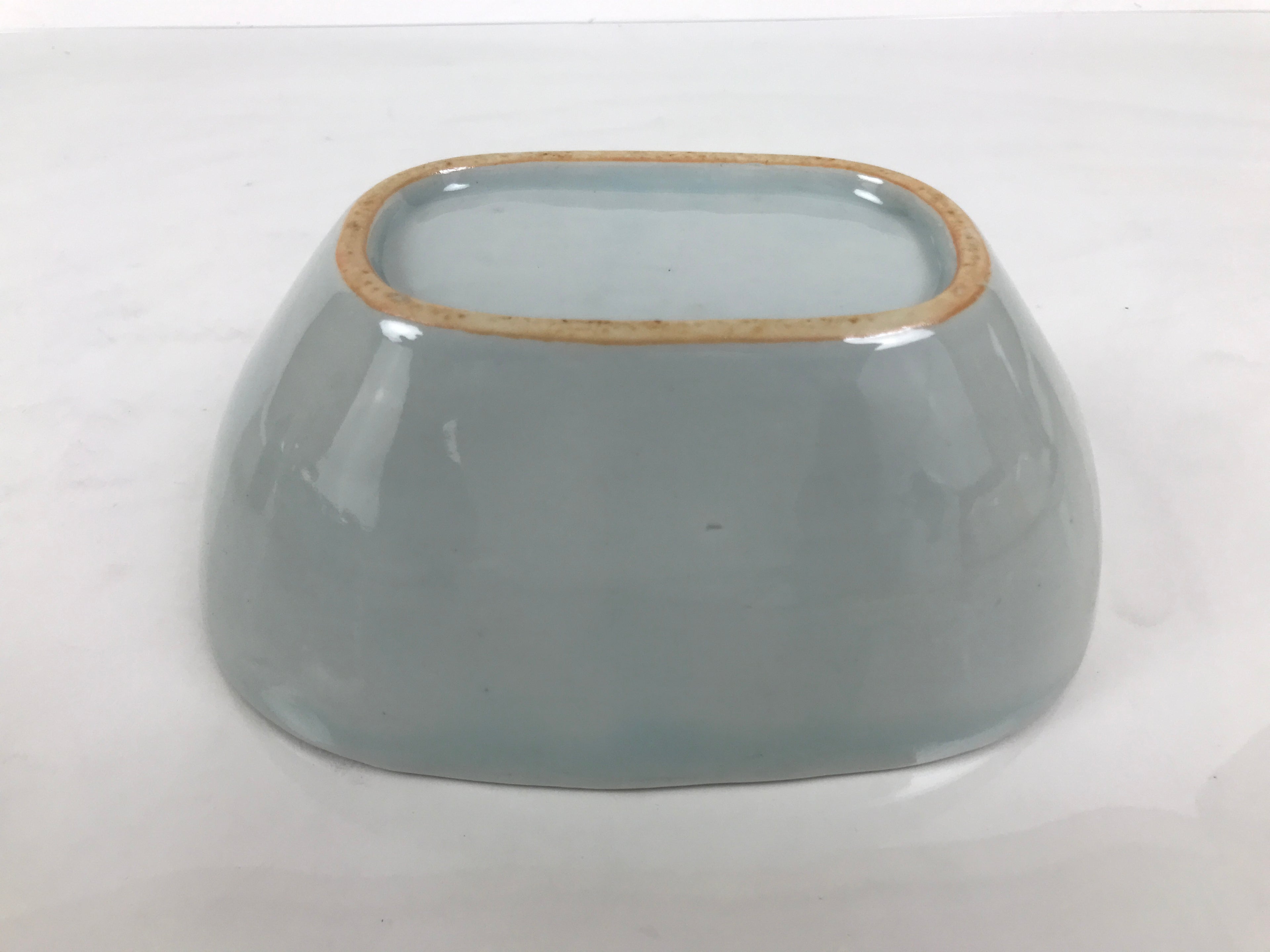 Japanese Porcelain Celadon Serving Bowl Vtg Two Section Seiji Green Hachi Y574