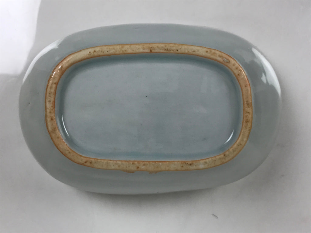 Japanese Porcelain Celadon Serving Bowl Vtg Two Section Seiji Green Hachi Y574