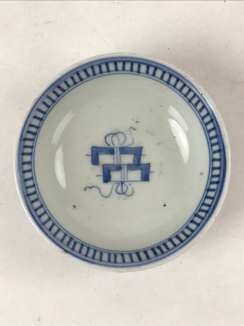 Japanese Porcelain Chawan Lidded Bowl Vtg Blue Birds Foliage Pottery PY497