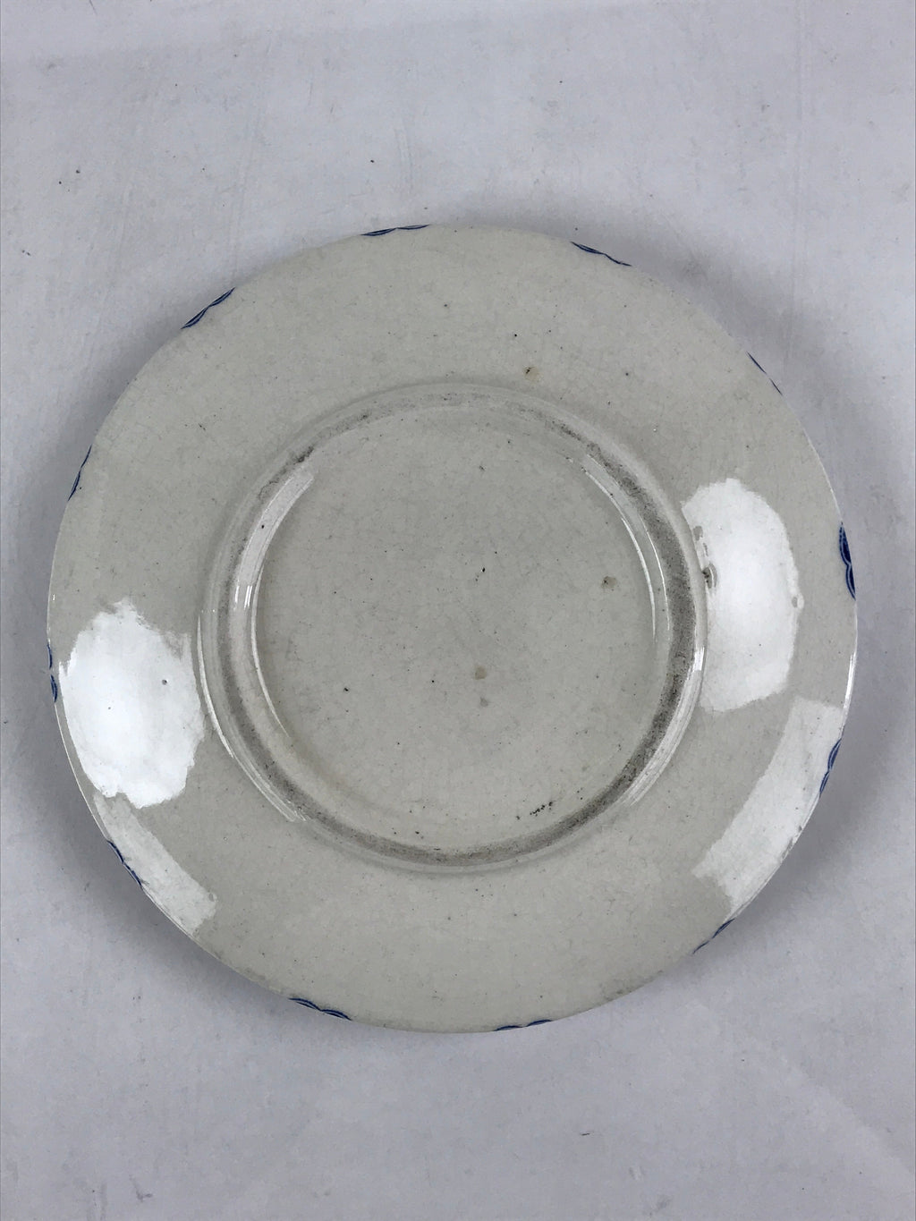Japanese Porcelain Deep Plate Shallow Bowl Vtg Hand Painted Shrimp White PY443