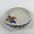 Japanese Porcelain Deep Plate Shallow Bowl Vtg Hand Painted Shrimp White PY443