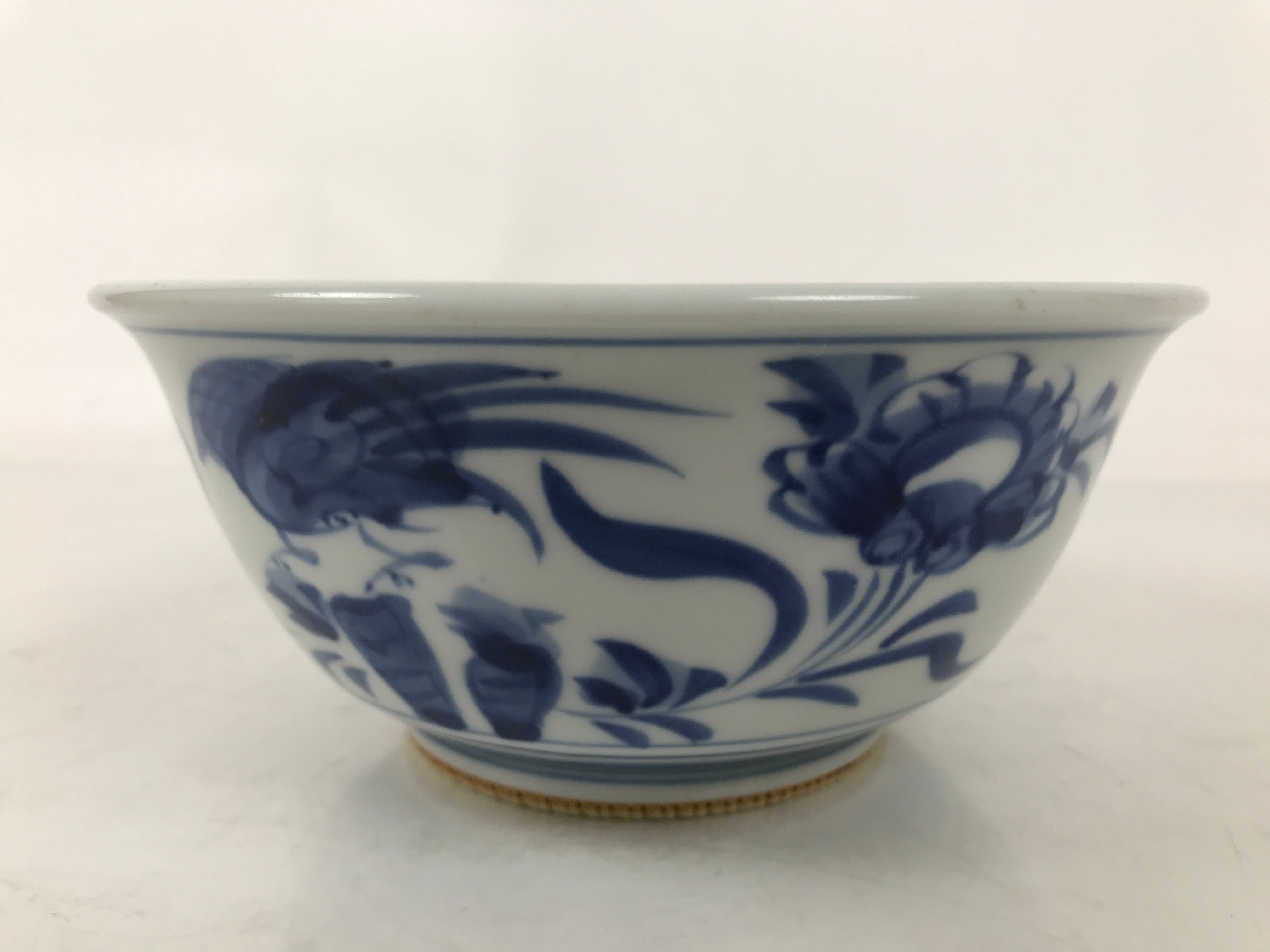 Japanese Porcelain Donburi Bowl Soba Udon Noodle Soup Blue White Sometsuke Y398