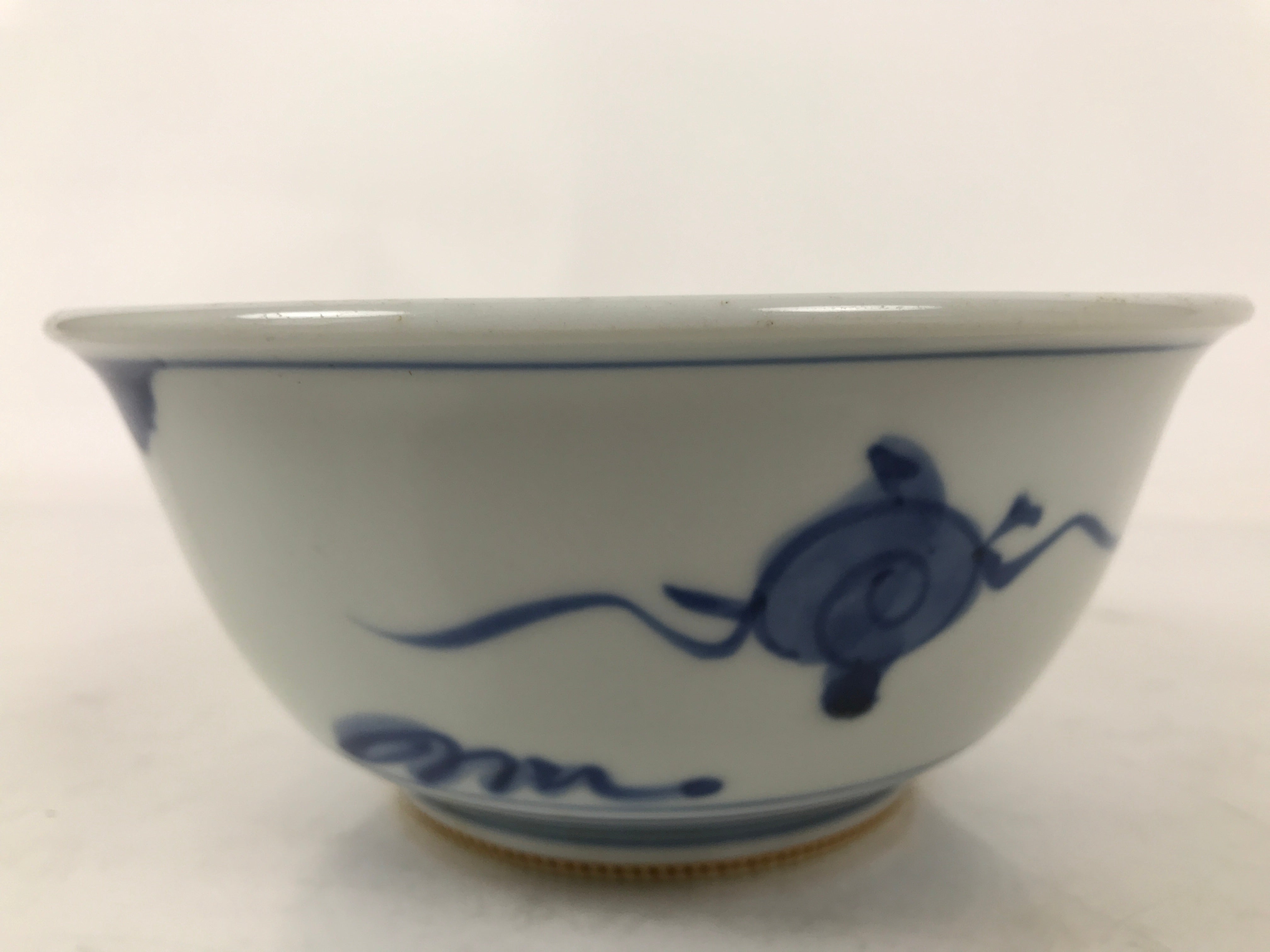 Japanese Porcelain Donburi Bowl Soba Udon Noodle Soup Blue White Sometsuke Y398